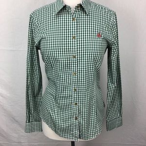 346 Brooks Brothers Green Check Pattern L/S Shirt
